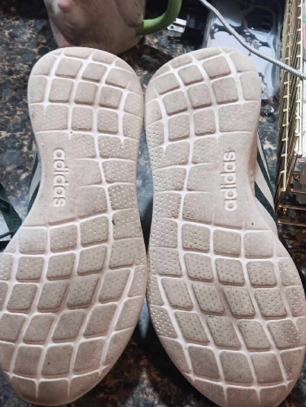 Adidas Women’s Dark Green Knit Running Sneakers - Picture 3 of 5